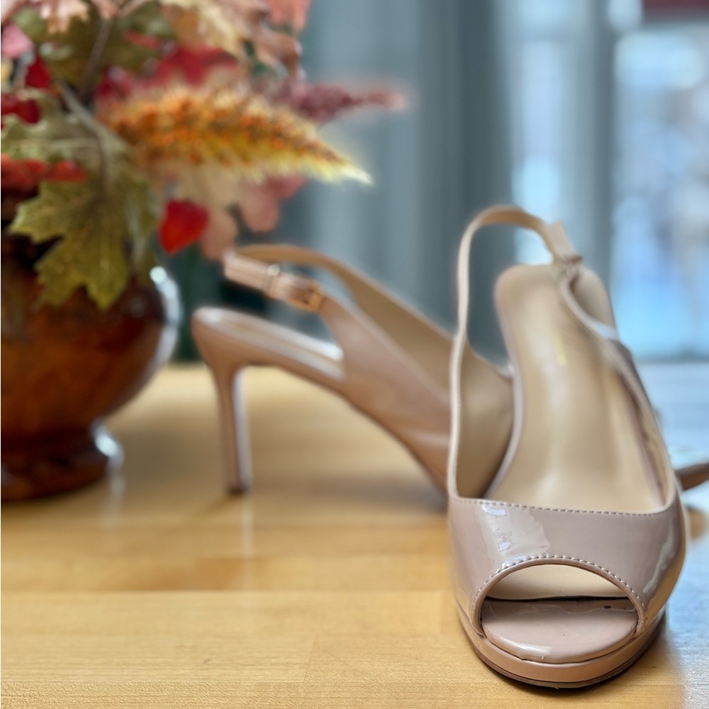 Elegant Nude Slingback Heels